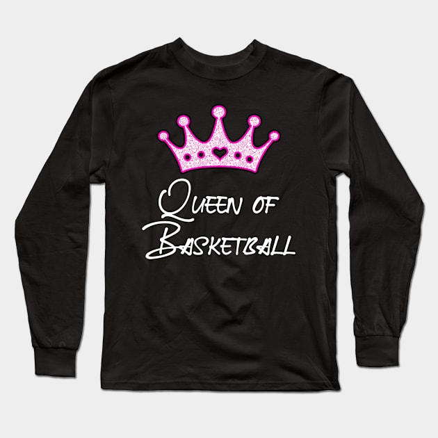 Queen of Basketball Long Sleeve T-Shirt by Jabinga